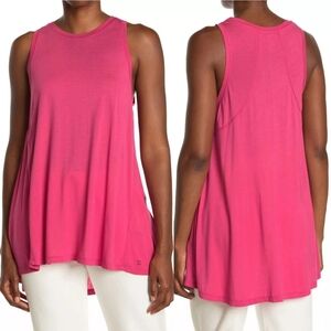 Sweaty Betty New Easy Peazy Tayberry Pink Longline Relaxed Tank Top SZ Small
